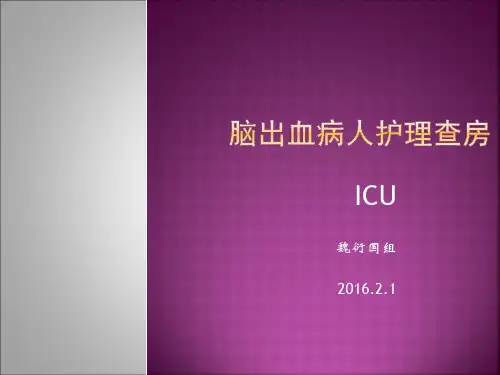 脑出血病人护理查房_医学