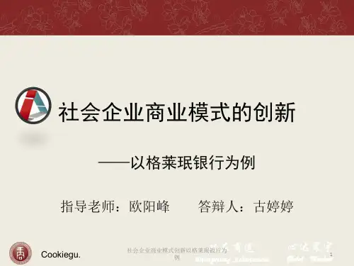 社会企业商业模式创新以格莱珉银行为例课件