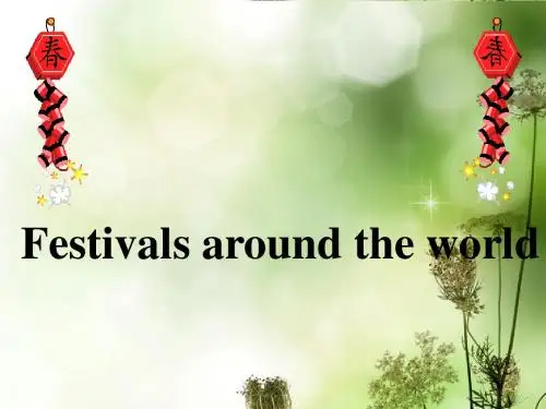 高一英语_Book3_unit_1_Festivals_around_the_world