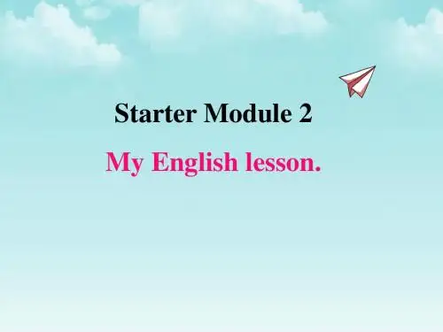 外研版七年级英语上册课件-Starter Module 2