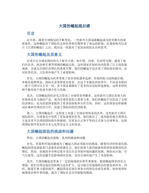 大国的崛起观后感