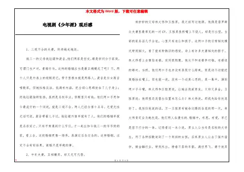 电视剧《少年派》观后感