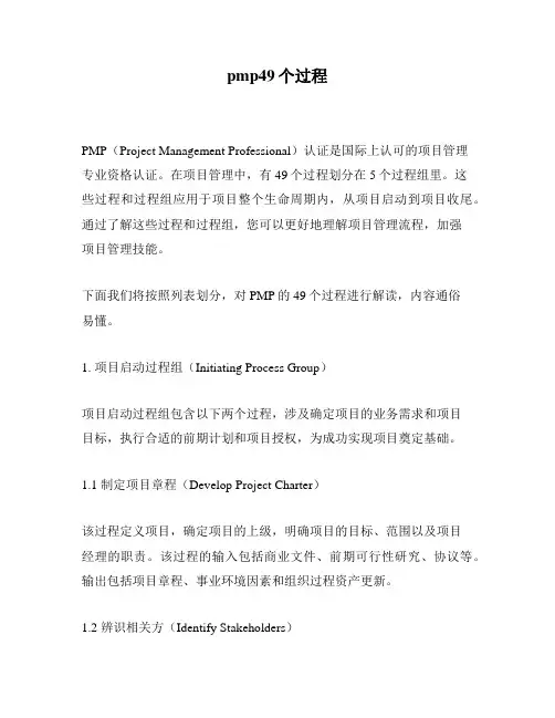 pmp49个过程