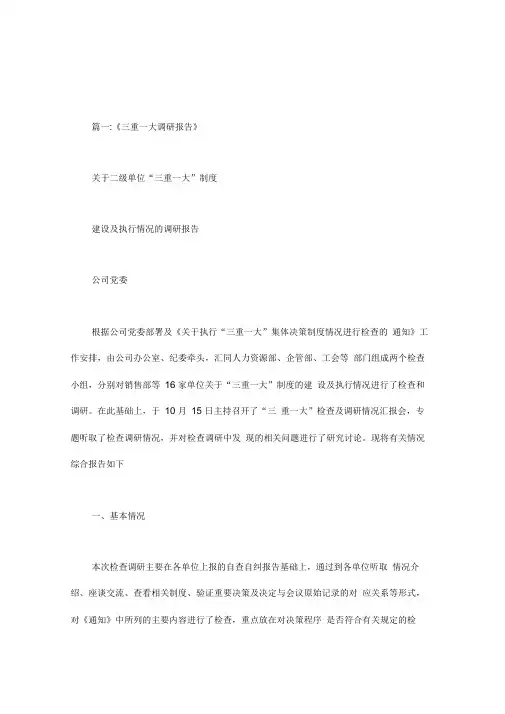 三重一大调研报告.doc