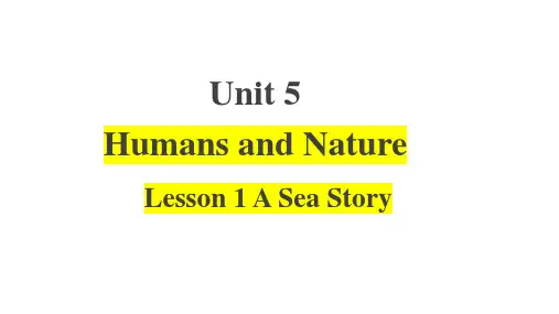 Unit+5+Lesson+1+课件-2022-2023学年高中英语北师大版(2019)必修第二册