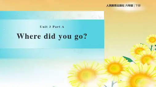新版人教(PEP)小学六年级下册英语课件 Unit 3 Where did you go  (1)