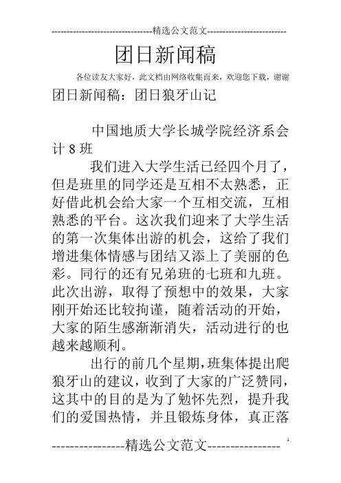 团日新闻稿