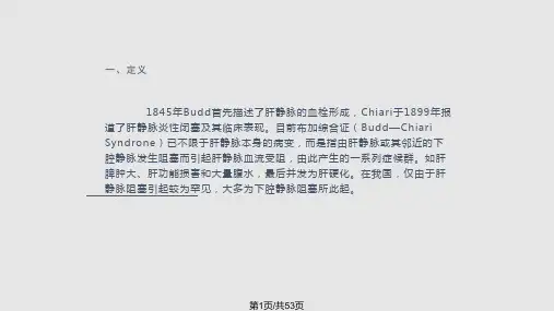 布加氏综合征诊断与治疗PPT课件