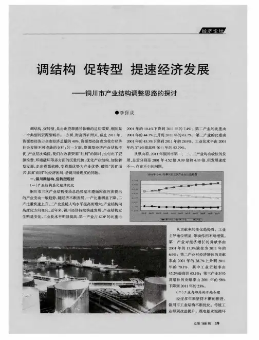 调结构 促转型 提速经济发展——铜川市产业结构调整思路的探讨