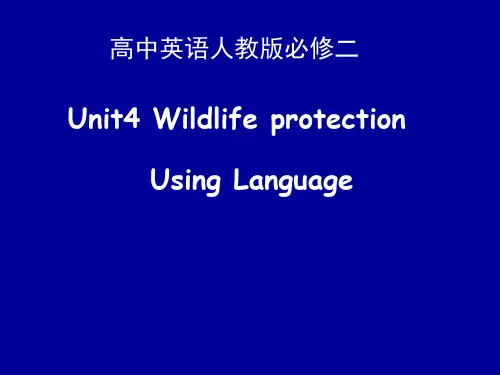 人教高中英语必修二 Unit4Using Language课件