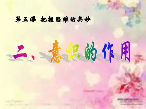 意识的作用(公开课、优质课)