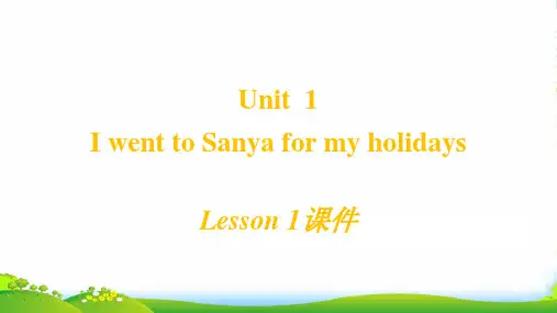 新人教精通版六年级英语下册：Unit 1 I went Sanya for my holidays 