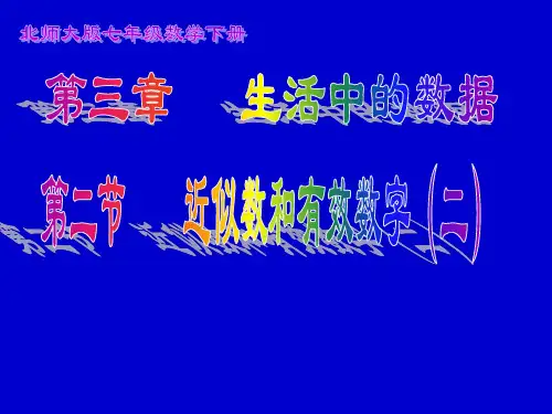 近似数和有效数字(二)演示文稿