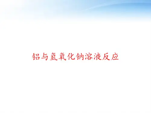 铝与氢氧化钠溶液反应 ppt课件