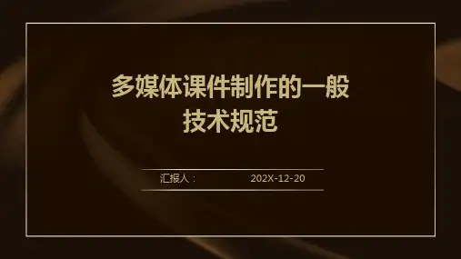 多媒体课件制作的一般技术规范