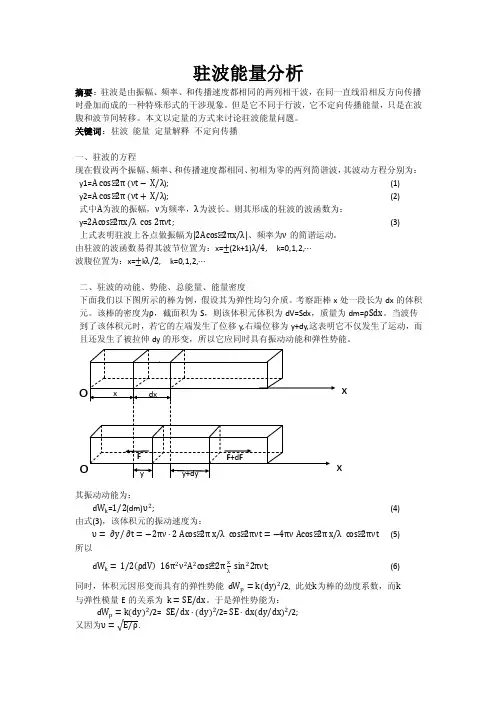 驻波能量分析