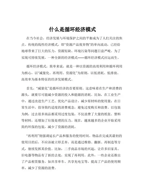 什么是循环经济模式