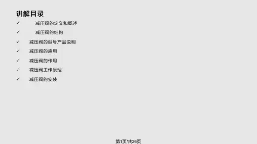 减压阀工作原理精PPT课件