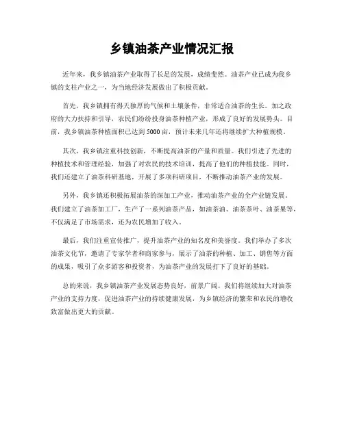 乡镇油茶产业情况汇报
