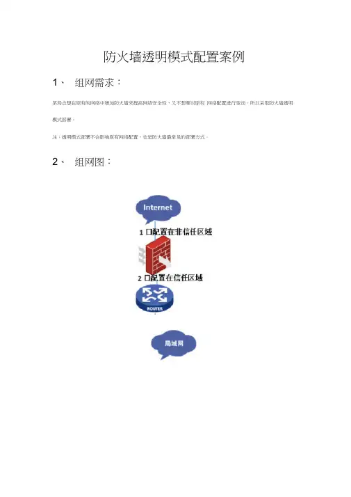 V7防火墙透明模式配置