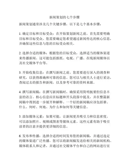 新闻策划的七个步骤