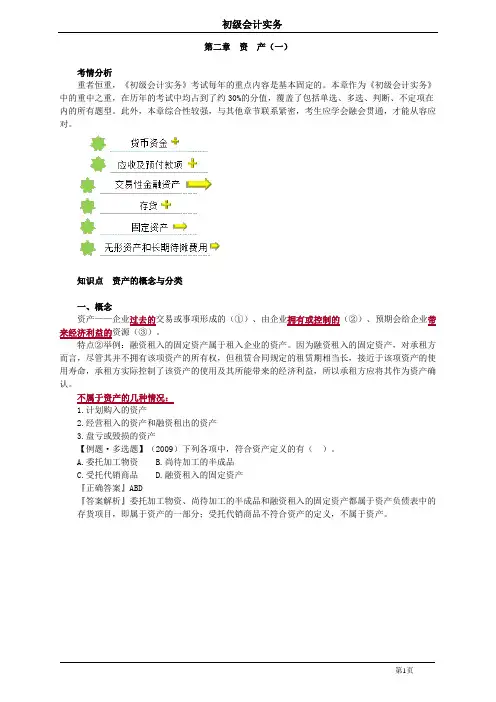(完整版)初级会计实务第二章资产