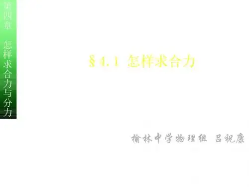 高一物理怎样求合力