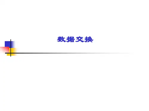 《计算机网络》  数据交换