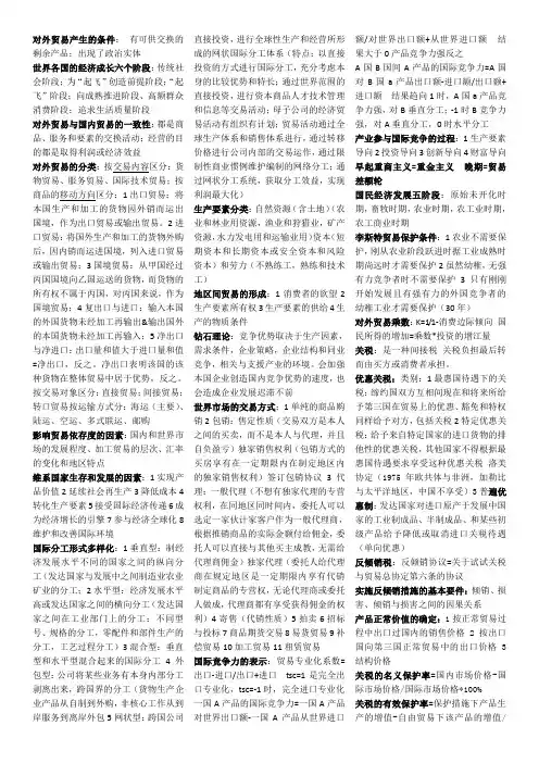 国贸复习资料(自己整理,超完整,直接背)