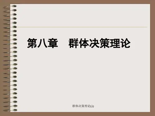 群体决策理论(1)