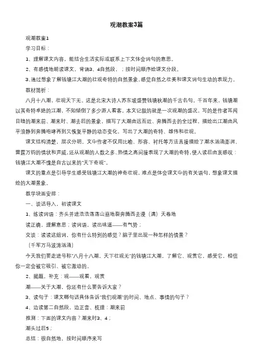 观潮教案3篇
