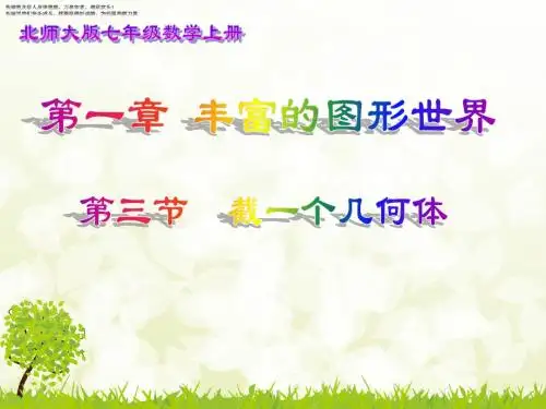 《截一个几何体》北师版七年级数学上册课件
