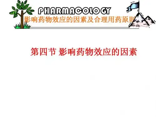 影响药物效应的因素及合理用4章