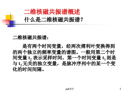 二维核磁共振谱概述  ppt课件