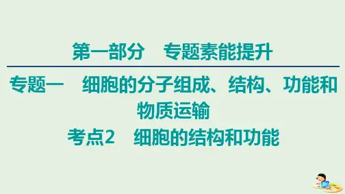 2020版高考生物二轮复习第1部分专题1细胞的分子组成、结构、功能和物质运输考点2细胞的结构和功能课件