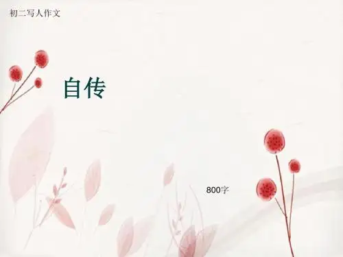 初二写人作文《自传》800字(总11页PPT)