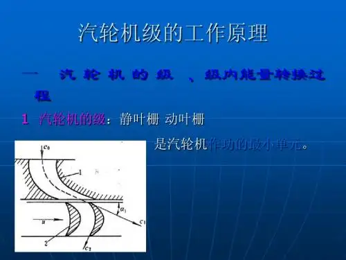 汽轮机级的工作原