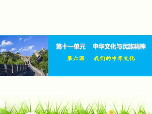 高考政治一轮复习课件必修三文化生活第六课我们的中华文化