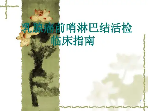 乳腺癌前哨淋巴结PPT课件