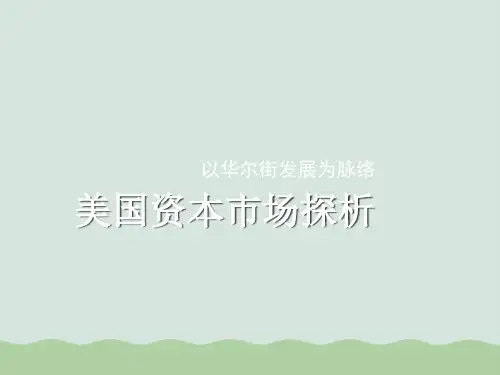 探析美国资本市场PPT(共18页)