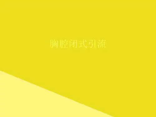 胸腔闭式引流PPT资料(正式版)