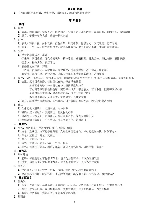 中医诊断学(完结)