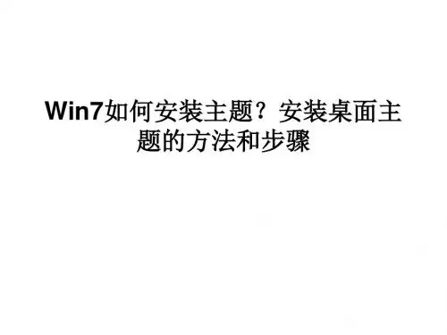 Win7如何安装主题？