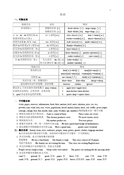 英语名词