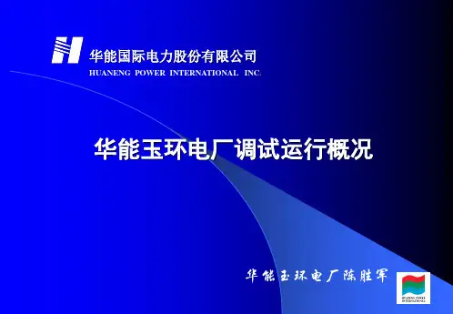玉环电厂调试运行概况1