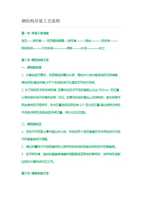 钢结构吊装工艺流程