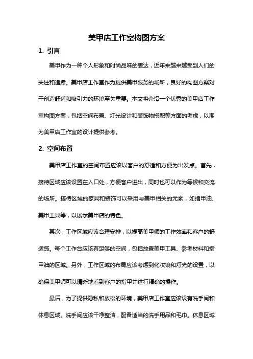 美甲店工作室构图方案
