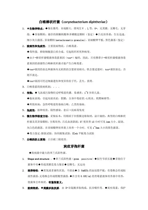 白喉棒状杆菌