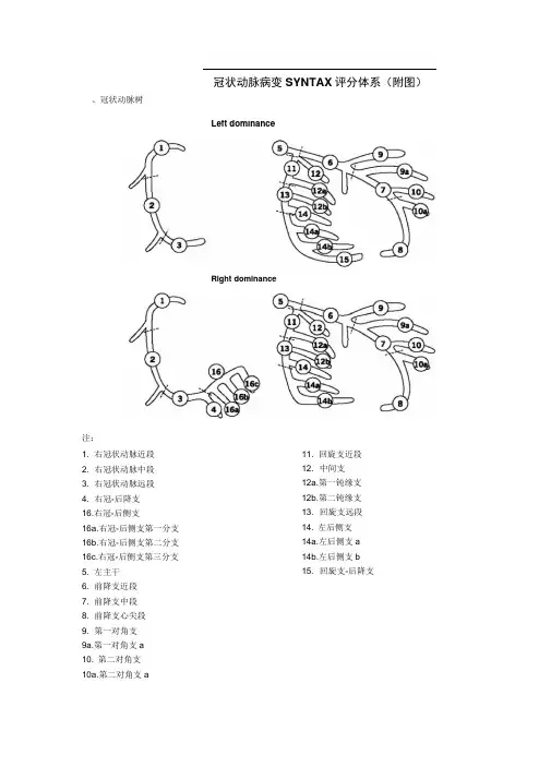 冠脉病变SYNTAX评分,值得收藏(附图)