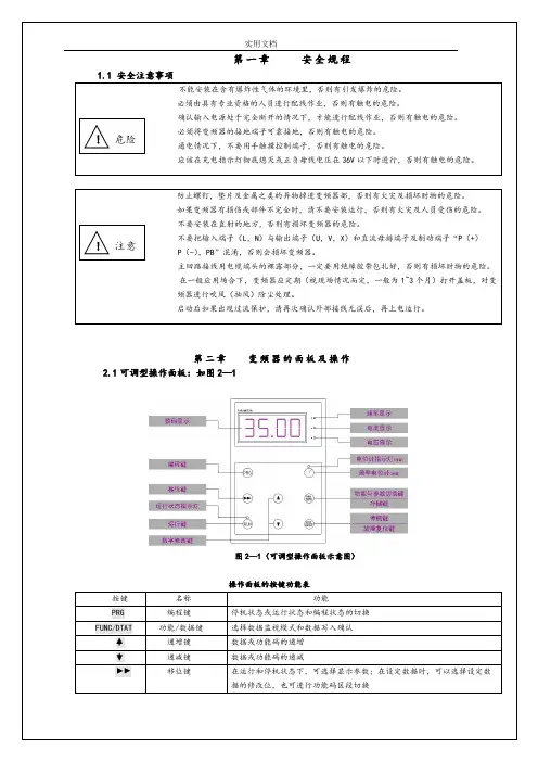 TD3200门机变频器说明书